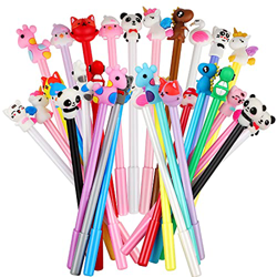 Yuechen 30x Bolígrafo de tinta de gel Cute dibujos animados para estudiante niños regalo detalles Invitaciones cumpleanos Infantil escuela papelería y características