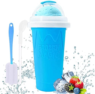 Taza Para Hacer Aguanieve Vaso De Batido Mágico Congelado Rápido Máquina Para Hacer Granizados Y Batidos Caseros Copa De Pellizco De Sílice De Doble C