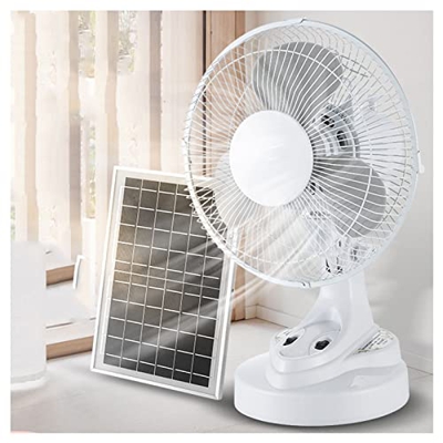 Panel Solar Alimentado Ventilador Ventilador de Escritorio Ultra silencioso Viento cómodo for Dormitorio Ventilador de cabecera