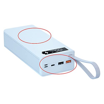 BAIRU Batería externa del caso 3,0 de los bancos del poder del QC- 3,0, 16x 18650 Fast Chargers Box Shell