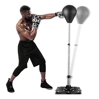 Pelota De Velocidad De Boxeo, Saco De Boxeo Con Soporte, Bolsa De Reflejos, Bolsa De Velocidad De Boxeo De Bola De Boxeo Independiente, Ideal For Entr