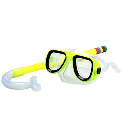 QHYXT Ni Snorkeling Set Ni Máscara recreativa Snorkeling Set Silicona Buceo Snorkeling Goggles Set para niños y niñas Edades