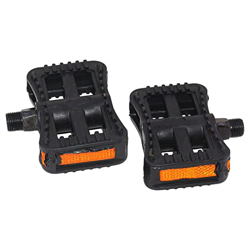 F Fityle Pedales de Bicicleta Eléctrica Superficie Plana Ancha Antideslizante Ligero con Reflectores Pedales de Bicicleta Eléctrica Accesorios de Peda características