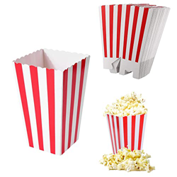 Cajas Palomitas, Popcorn Box, Cartones Palomitas, Bolsa de Palomitas, Cajas de Comida de Cubo de Palomitas de Maíz a Rayas Retro para Cine Teatro Cump características