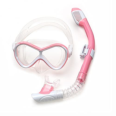 QHYXT Juego de máscara de Buceo Ni, Equipo Profesional de esnórquel, Gafas antivaho con Tubo de Gafas de esnórquel para máscara de natación Ni de 4 a 