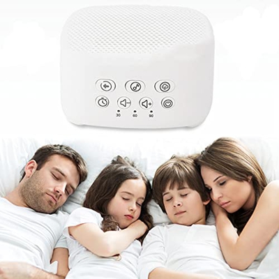 MEHAOC Máquina De Ruido Blanco, Máquina De Sonido para Dormir con 22 Sonidos Relajantes Y Función De Memoria, Batería Recargable Y Temporizador, para 