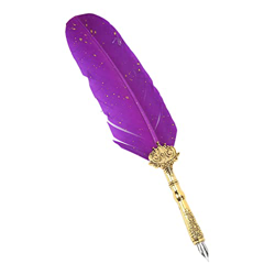 Juego de pluma de pluma retro, pluma de pluma de caligrafía con punta grabada de acero inoxidable, pluma de caligrafía antigua para escribir, regalo p en oferta