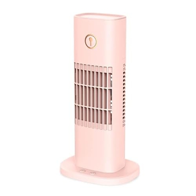 MYAMIA Mini Ventilador de Aire Acondicionado Portátil de Escritorio con USB Recargable, Ventilador Humidificador de Refrigeración-Rosa