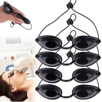 behone 4 pieza Gafas de Bronceado Gafas de Bronceado UV Gafas de Seguridad Gafas de Bronceado Ajustables Para Tratamiento Cosmético con Láser, Depilac