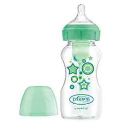 Dr. Brown's Biberón Anticólicos Boca Ancha Options+ 270ml Verde - Estrellas Biberon +0 meses características