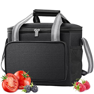 Bolsa Térmica Porta Alimentos 15L, Nevera Portatil Bolsa Isotermica Plegable, Gran Capacidad, Impermeable, Genial para Picnic, Playa, Camping, Viaje, 