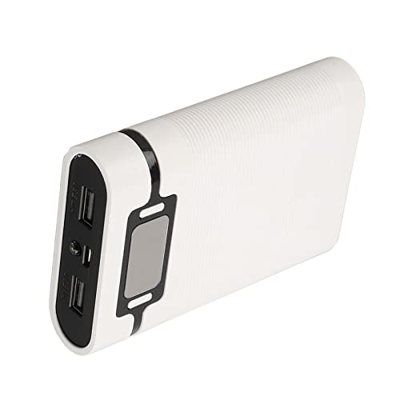 RTLR Caja de Banco de energía, Cargador de batería de Metal ABS, Estuche para Exteriores, Interfaz USB para cámaras Blanco