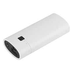 RTLR DIY Power Bank Case, 18650 Batería de Litio Protección contra Cortocircuitos Power Bank Shell ABS Luz LED para Dispositivos Digitales Blanco en oferta
