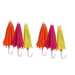 Gadpiparty Paquete de 6 Sombrillas Diminutas Coloridas Mini Muñecas Sombrillas Decoración de Escenas Sombrillas Pequeñas para Bebés Sombrillas de Play precio
