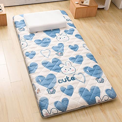BAIHAO Colchón De Futón Japonés Colchón De Piso Grueso De 4 Cm Colchón De Impresión Cepillado De Algodón Agradable para La Piel Colchón De Tatami para