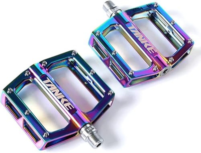 TADORA Pedales De Bicicleta, Pedales Antideslizantes Coloridos De Aleación De Aluminio, con Cojinetes Autolubricantes Sellados, Adecuados para Bicicle