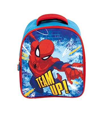 ARDITEX Mochila infantil de Spiderman Licencia Oficial Marvel para el colegio y la guardería - 28x23x10 cm - color rojo y azul - con asas acolchadas -