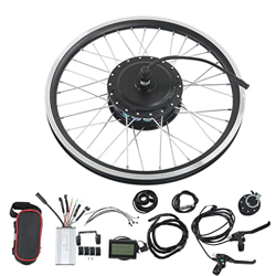 Keenso Kit de Conversión de Bicicleta Eléctrica, Kit de Rueda Delantera Kit de Controlador de Motor Dentado sin Escobillas con Medidor LCD3 para Conve precio
