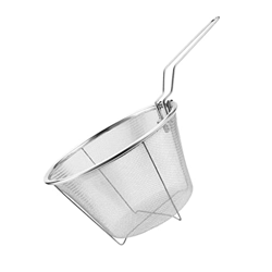 Cesta para freír 201 Freed de acero inoxidable Sirviendo la canasta de colchera de chip de malla de alambre de freidora de freidores profundos con man precio