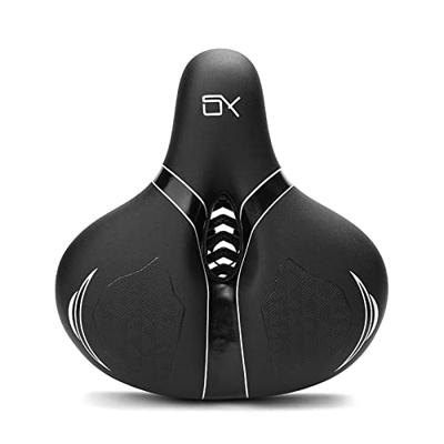 ZONIY Cojín For Bicicleta, Sillín Grueso Que Absorbe Los Golpes, Suave Y Cómodo, Impermeable, Reflectante, For Montar De Noche Asiento de Bicicleta (C