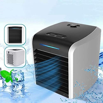 Fly 3In1 Mini Aire acondicionado Enfriador Purificador de aire Ventilador Ventilador de enfriamiento de espacio de verano con 7 colores de luz for la 