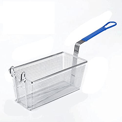 Cesta para freír Pantalla de la canasta de la freidora Frisa Fries Frame Filtro cuadrado Red Encrypt Collander Strainer Fry Frying Acero inoxidable co