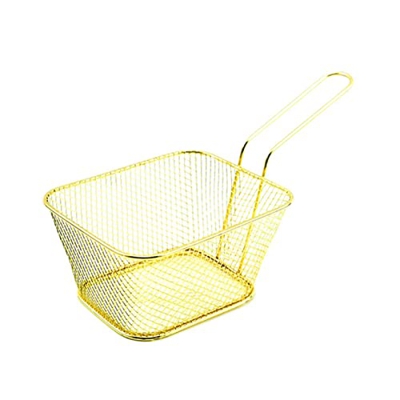 TOMYEUS Cesta para freír Acero Inoxidable Gran Papas Fritas filtrante de Alimentos Canasta de Papas Tiras de Pollo Cesta de Almacenamiento Malla Colde