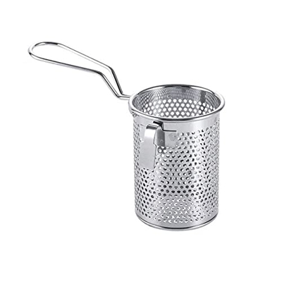 TOMYEUS Cesta para freír 304 Acero Inoxidable Canasta Canasta Freír Pan Filtro Filtro Alimento Colador Se Puede filtrar el Aceite. para Cocina Restaur