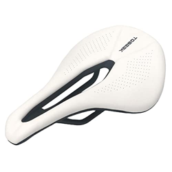 QQY MTB Road Bike Saddle EVA Ultraligero Transpirable Cómodo Asiento Cojín Bicicleta Racing Sillín Asiento de bicicleta Piezas de bicicleta (blanco) precio