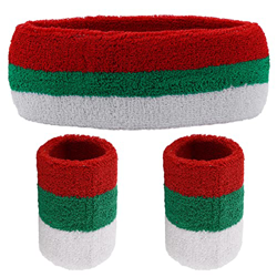 Yolev El Juego de muñequeras Incluye 1 Diadema y 2 muñequeras, Banda Deportiva a Rayas, Accesorios para Hombres y Mujeres precio