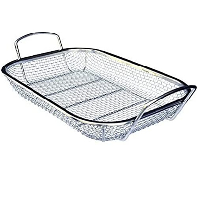 Cesta para freír Cesta de freír de acero inoxidable Freír pan antideslizante Frisas francesas Cesta for hornear Pan de hornear Parrilla Malla Hogar He