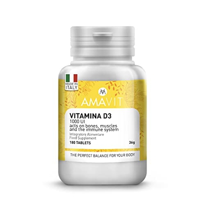 Vitamina D3 Natural Pura [Fácil de Tragar] Suplemento Vitamina D 1000 UI para las Defensas Inmunitarias y los Huesos - Colecalciferol de Alta Absorció