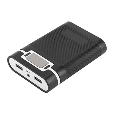 RTLR Caja de Banco de energía, Cargador de batería de Metal ABS, Estuche para Exteriores, Interfaz USB para cámaras Negro