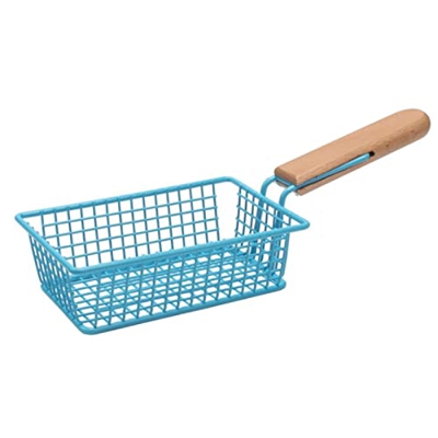 Cesta para freír Creative Blue French Fries Cesta Fried Chicken Snack Cesta Fried Cesta de hierro Canasta Milk Tea Tall Shareware para Cocina Restaura