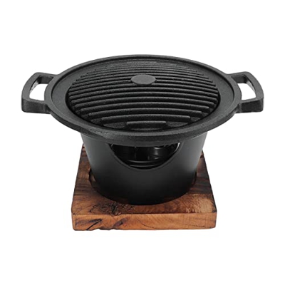 Yctze Parrilla de Barbacoa Coreana, Estufa de Carbón Antiadherente de Acero Inoxidable Parrilla Coreana Portátil para el Hogar Parrillas de Barbacoa s
