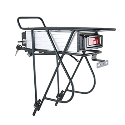 IOPY Batería Ebike 36V/48V/52V, Batería Eléctrica Litio para Bicicleta Montaña para Motor 500-1500W con Colgador Equipaje (Color : Silver, Size : 36V/