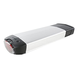 Batería Ebike 36V/48V para Motor 500-1000W, Batería Iones Litio para Bicicleta Eléctrica con Puerto Carga DC (Color : Silver, Size : 36V/12.8AH) características