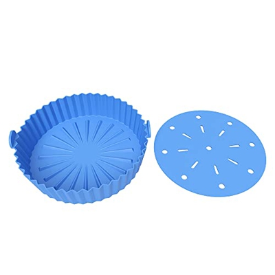 ZDDL Revestimientos De Silicona para Freidora De Aire De 6,5 Pulgadas Y 8 Pulgadas Y 9,4 Pulgadas, Cesta De Silicona para Freidora De Aire Reutilizabl
