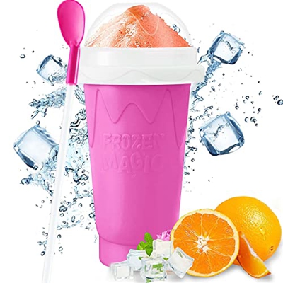 Slush Sundae Summer - Vaso de silicona para batidos de verano, apto para fiestas familiares, fiestas al aire libre, bares, etc.