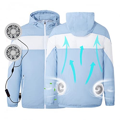 MAOTN Prevención de Golpes de Calor de Verano y Ropa de Trabajo de Aire Acondicionado de enfriamiento, Ropa de Ventilador de Carga USB, Chaqueta de en
