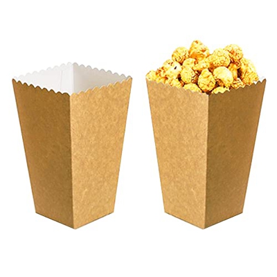 Pack de 30 cajas de palomitas para palomitas de cartón para fiestas de cumpleaños, bodas, reuniones familiares