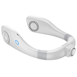 Popcornon Ventilador de Cuello PortáTil, Ventilador Personal Sin Aspas de 2000 MAh, Aire Acondicionado PortáTil, Viento Fuerte, Bajo Nivel de Ruido, 3 características