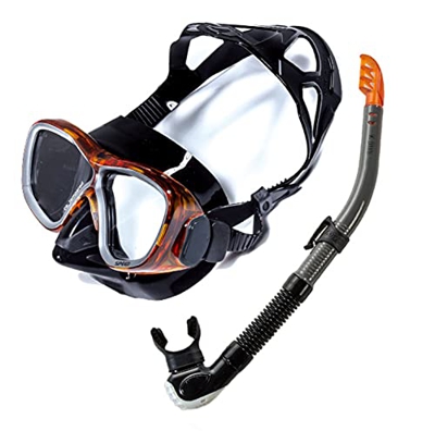 QHYXT Máscara de Buceo antivaho, Vista panorámica Amplia para Buceo, Equipo Profesional de esnórquel para Respirar fácilmente para Adultos, natación, 