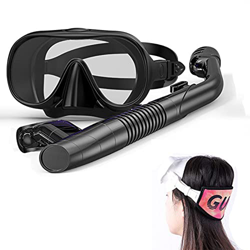 QHYXT Juego De Máscaras De Snorkel, Buceo Amplia Vista Panorámica De 180 °, Máscara De Buceo, Equipo De Snorkel Fácil Y Profesional para Adultos Natac precio
