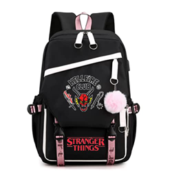 SHANGYE Stranger Things Mochila, mochila de carga USB, Stranger Things Mochilas de viaje Bolsas de libro portátil Mochila escolar niños en oferta