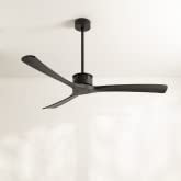 CREATE / WIND LARGE DC / Ventilador de techo Negro y Aspas Negras / 6 velocidades, Silencioso , Programable, dos alturas características