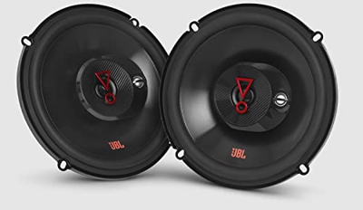 JBL Stage3 637F - Juego de Altavoces Coche JBL de 3 vías - Echo Auto de Harman Kardon de 225 vatios - 2 Unidades Altavoz para moviles Grande de 16,5cm