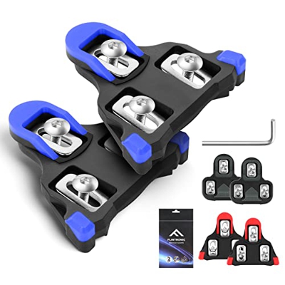 Flintronic Calas Bicicleta Carretera, Pedales de Cala para Bicicleta, Sistema de Cala de Pedales Flotantes de 2°, 100% Compatible con Shimano Road Bik
