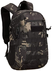 HUNTVP 20L Mini Mochila de Asalto Militar Táctical Molle Escolar Bolsa Bandolera para Niños Hombre Mujer Caza Camping Senderismo,Camo (20L-camuflaje) en oferta