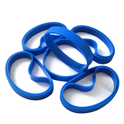 LVNRIDS Pulseras de silicona 100 pcs, pulsera elástica de goma para fiestas deportivas por niños niñas Azul precio
